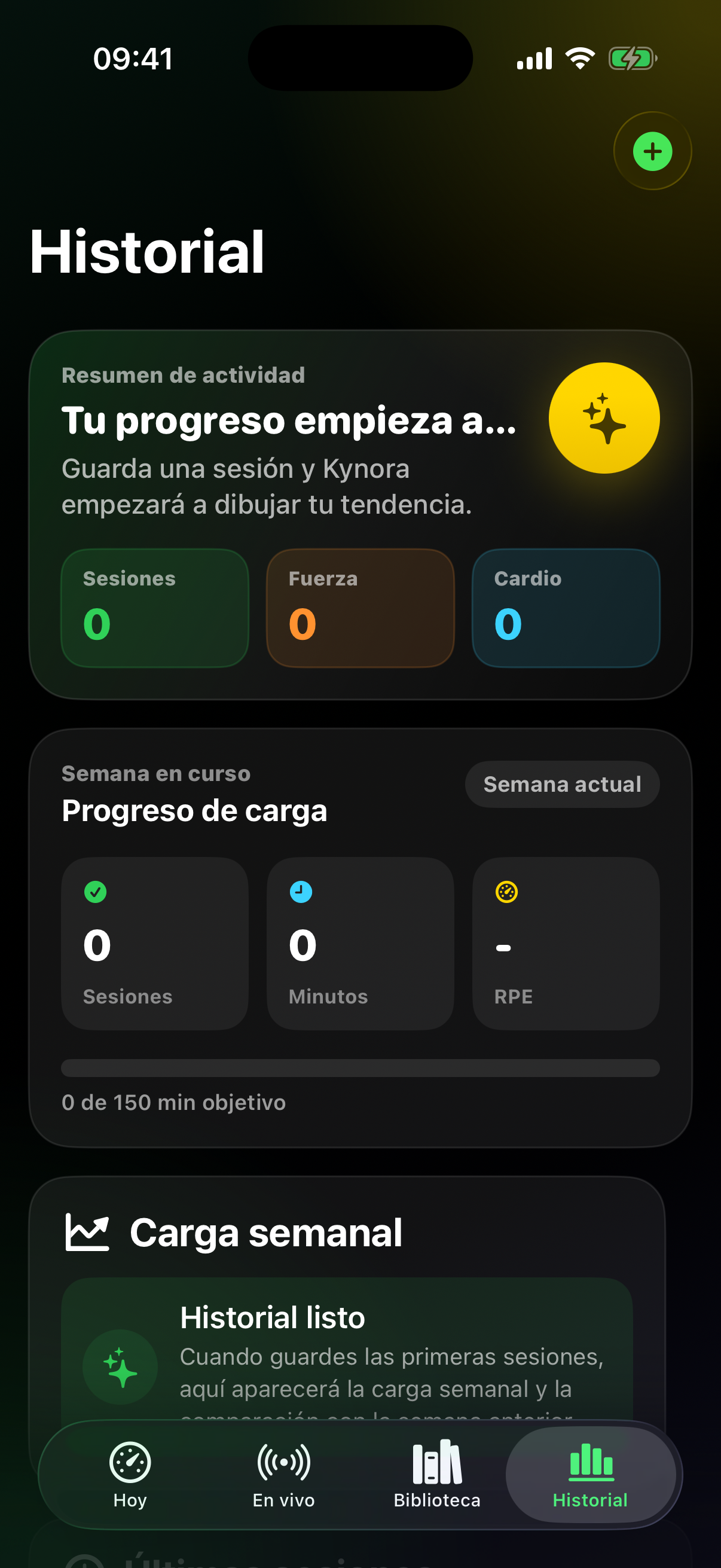 Historial y progreso